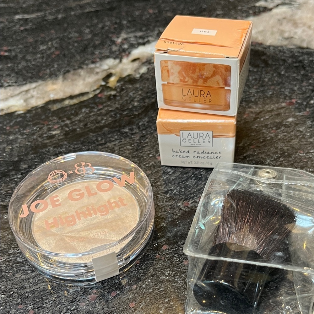Joe Glow Highlight  + Laura Geller Baked Radiance Cream Concealer Duo NEW